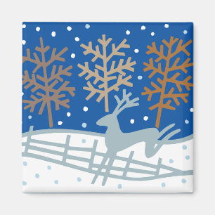Snowy-Ren-Magnet Magnet