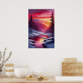 Snowy River und Crimson Skies Poster (Küche)