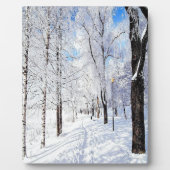 Snowy Road Fotoplatte (Vorderseite)