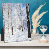 Snowy Road Fotoplatte (Seite)