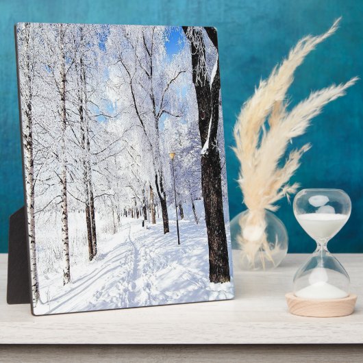 Snowy Road Fotoplatte (Seite)