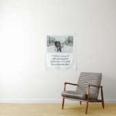 Snowy Road mit Elche Wintergedicht Wandteppich (Beispiel)