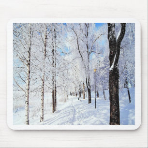 Snowy Road Mousepad