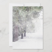 Snowy Road Peace Gedicht Holiday Card Einladung (Rückseite)