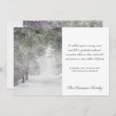 Snowy Road Peace Gedicht Holiday Card Einladung (Vorne/Hinten)