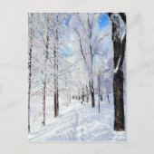 Snowy Road Postkarte (Vorderseite)