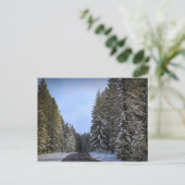SNOWY ROAD POSTKARTE (Stehend Vorderseite)