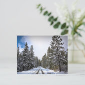 SNOWY ROAD POSTKARTE (Stehend Vorderseite)