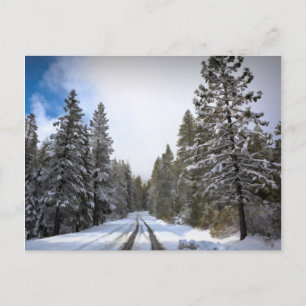 SNOWY ROAD POSTKARTE