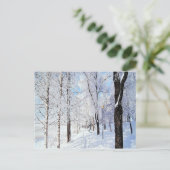 Snowy Road Postkarte (Stehend Vorderseite)