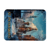 Snowy Russian Charm - St. Petersburg Winterreise Magnet (Horizontal)