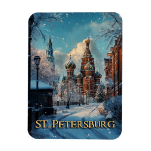 Snowy Russian Charm - St. Petersburg Winterreise Magnet