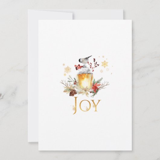 Snowy Rustic Pine and Spruce Winter Hochzeitsmagie Save The Date (Rückseite)