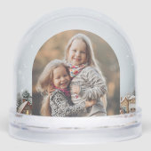 Snowy Rustic Winter Village Foto Schneekugeln (Vorderseite)