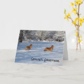 Snowy-Saison-Grüße Karte (Gelbe Blume)