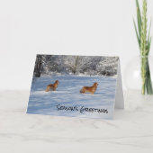 Snowy-Saison-Grüße Karte (Vorderseite)