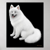Snowy Samoyed Dog Print Poster (Vorne)