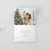 Snowy Santa Family Foto Lila Frohe Weihnachten (Innenseite)