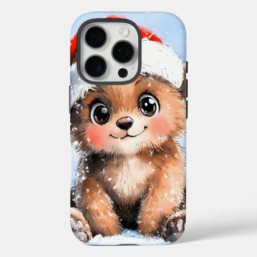 Snowy Santa Little Cub Case-Mate iPhone Hülle (Rückseite)