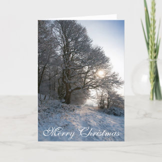 Snowy Scene Christmas Card Feiertagskarte