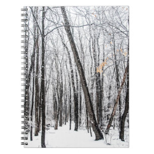 Snowy Scene in Woodland Michigan Notizblock