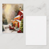Snowy Scheune Budget Mini Weihnachten Mitteilungskarte (Vorne/Hinten)