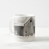 Snowy-Scheune Kaffeetasse (Vorderseite Links)