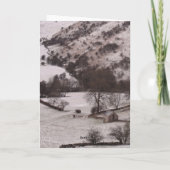 Snowy-Scheunenkarte Feiertagskarte (Rückseite)