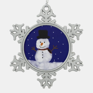 Snowy Schneeflocken Zinn-Ornament