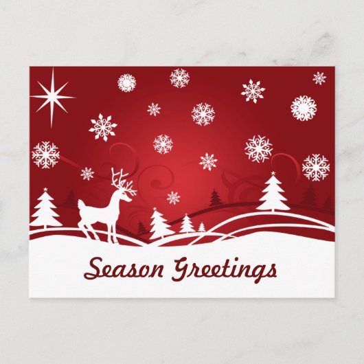 Snowy Season Greetings Card #2 Postkarte (Vorderseite)