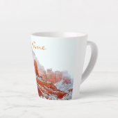 Snowy Sedona Rock Thunder_Cove Milchtasse (Rechte Ecke)