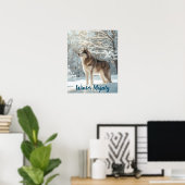 Snowy Sentinel: Alaskan Malamute Majestät Poster (Heimbüro)