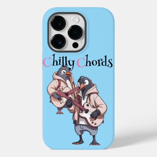 Snowy Serenade: Gitarrist Pinguin Pair Case-Mate iPhone Hülle (Rückseite)