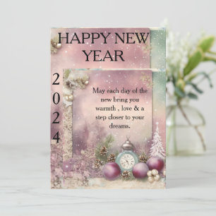 "Snowy Serenity: Eine Grußkarte für das neue Jahr" Feiertagskarte