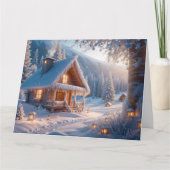 Snowy Serenity: Warme Wünsche für ein schönes neue Karte (Vorderseite)