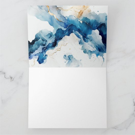 Snowy Serenity: Warme Wünsche für ein schönes neue Karte (Innenseite)