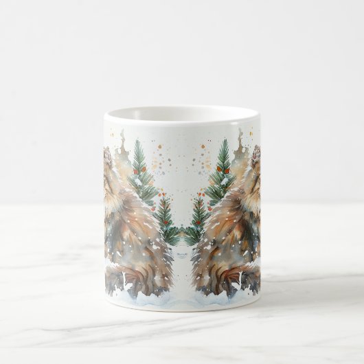 Snowy Siberian Cat Tasse (Mittel)