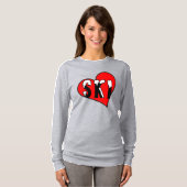 Snowy Ski Heart T-Shirt (Vorne ganz)