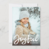 Snowy Skies Holiday Joy Feiertagskarte (Vorderseite)