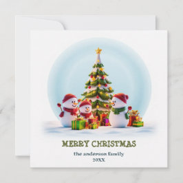 Snowy Smiles & Holiday Chef Weihnachtskarte Feiertagskarte