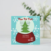 Snowy Snow-Globe Einladung (Stehend Vorderseite)