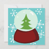 Snowy Snow-Globe Einladung (Rückseite)