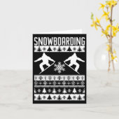 Snowy Snowboarder Karte (Gelbe Blume)