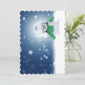 Snowy Snowman Feiertagskarte (Stehend Vorderseite)