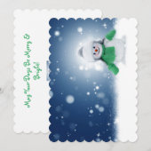 Snowy Snowman Feiertagskarte (Vorne/Hinten)