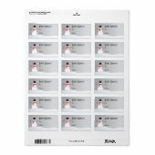 Snowy Snowman Geschenketikett Adressaufkleber (Vorne)