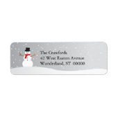 Snowy Snowman Return Address Label (Vorne)