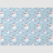 Snowy Snowmen Weihnachtsfeierlichkeiten Seidenpapier (Vorderseite)