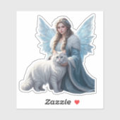 Snowy Solace - Fairy und Cat Sticker (Blatt)
