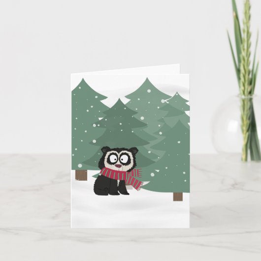 Snowy Spectacled Bär Karte (Vorderseite)